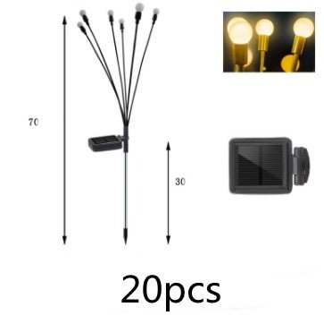 FireLume Solar Firefly Lights – Swaying LED Garden Decor with Warm or Colour - Changing Glow - Demuva