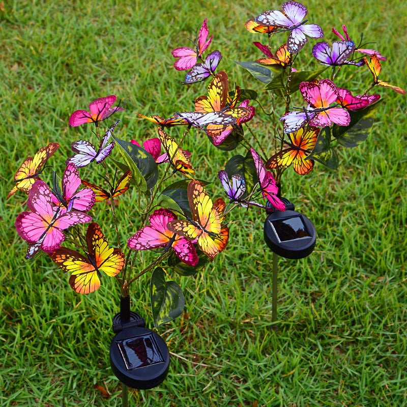 FluturaGlow Solar Butterfly Light – Colourful LED Garden Lantern for Courtyards & Lawns - Demuva