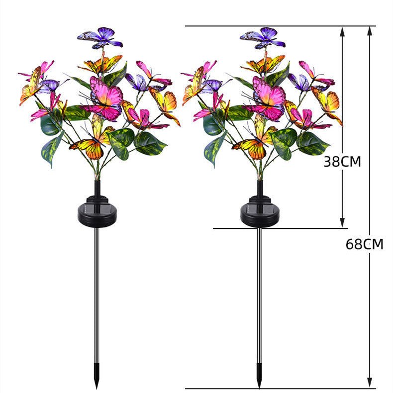 FluturaGlow Solar Butterfly Light – Colourful LED Garden Lantern for Courtyards & Lawns - Demuva