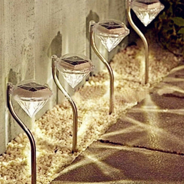 GemGlow Solar Diamond Garden Light – Colour - Changing LED for Outdoor Decor - Demuva