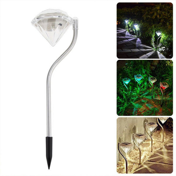 GemGlow Solar Diamond Garden Light – Colour - Changing LED for Outdoor Decor - Demuva