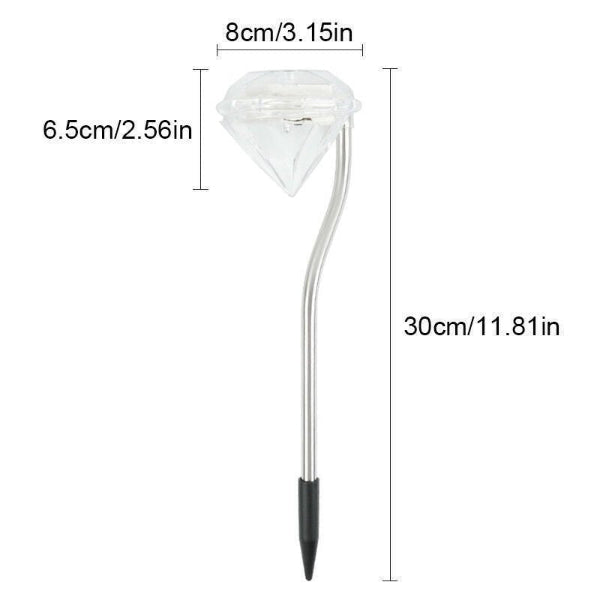 GemGlow Solar Diamond Garden Light – Colour - Changing LED for Outdoor Decor - Demuva