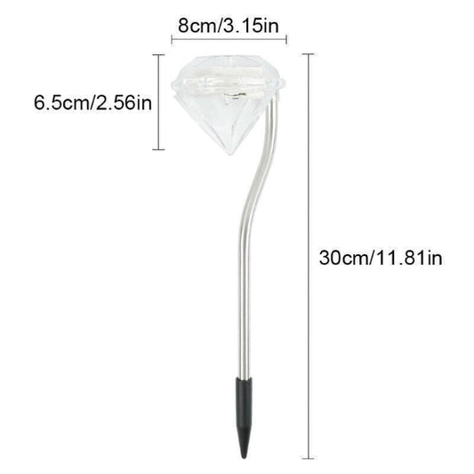 GemGlow Solar Diamond Garden Light – Colour - Changing LED for Outdoor Decor - Demuva