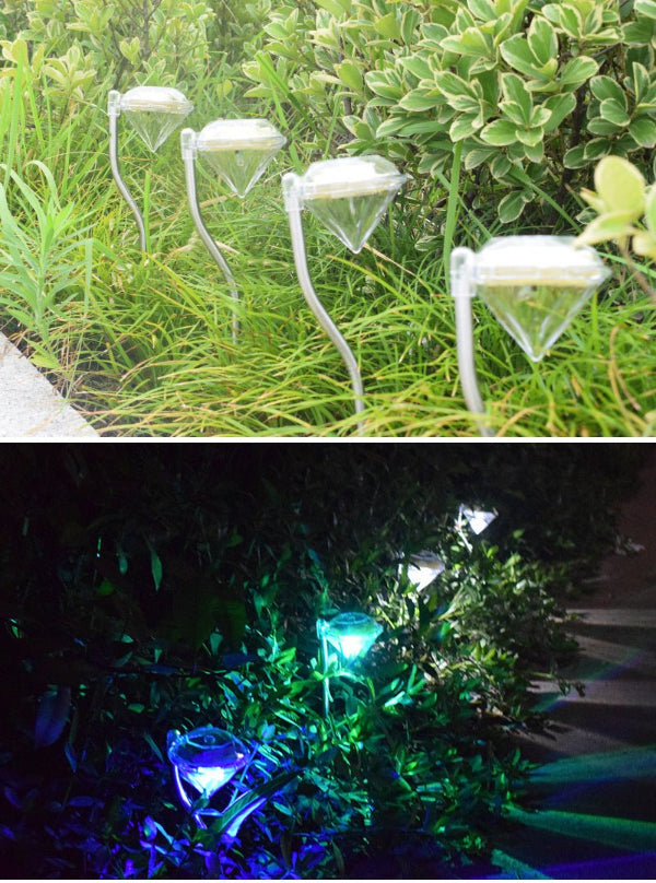 GemGlow Solar Diamond Garden Light – Colour - Changing LED for Outdoor Decor - Demuva