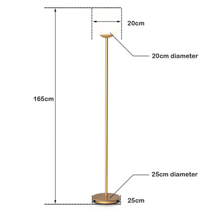 Globe Lamp Cover Floor Lamp with Acrylic Lampshade - Demuva