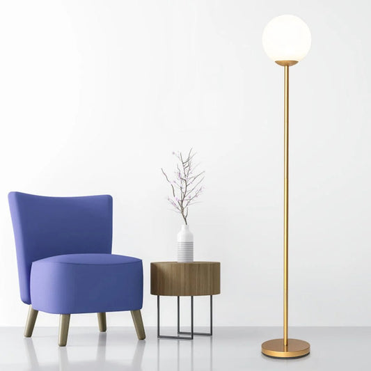 Globe Lamp Cover Floor Lamp with Acrylic Lampshade - Demuva