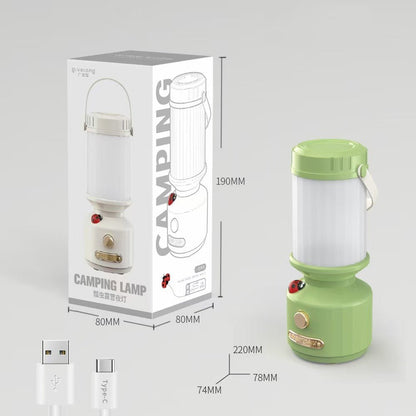 GlowBug Portable Camping Light – Retro Rechargeable Lamp for Outdoors & Emergencie - Demuva