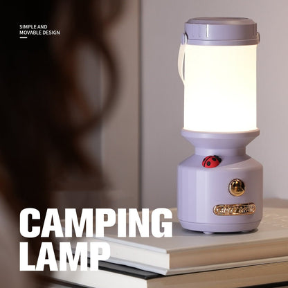 GlowBug Portable Camping Light – Retro Rechargeable Lamp for Outdoors & Emergencie - Demuva