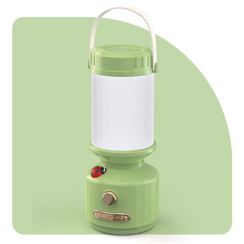 GlowBug Portable Camping Light – Retro Rechargeable Lamp for Outdoors & Emergencie - Demuva