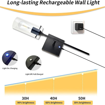 GlowHaus Rechargeable Wall Light – Dimmable, Wireless LED for Living Rooms - Demuva