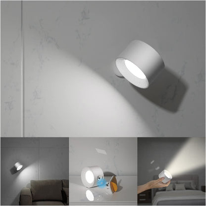 HaloFix Touch Wall Sconce – Magnetic, Dimmable LED with Adhesive or Screw Mount - Demuva