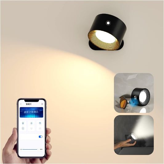 HaloFix Touch Wall Sconce – Magnetic, Dimmable LED with Adhesive or Screw Mount - Demuva