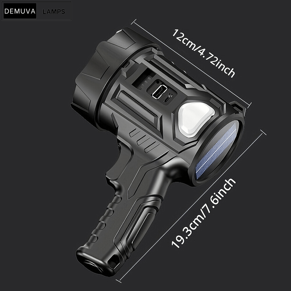 Handheld LED Spotlight Rechargeable Camping Hunting Flashlight Torch Spot Light - Demuva
