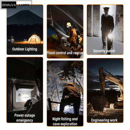 Handheld LED Spotlight Rechargeable Camping Hunting Flashlight Torch Spot Light - Demuva
