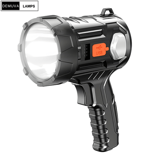 Handheld LED Spotlight Rechargeable Camping Hunting Flashlight Torch Spot Light - Demuva