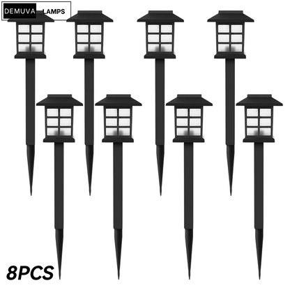 Illuminate your garden with this 8 Pack of Waterproof LED Solar Lights! Perfect for pathways and adding a decorative touch to your outdoor space! 🌟🌿✨ GardenGlow SolarLights - Demuva
