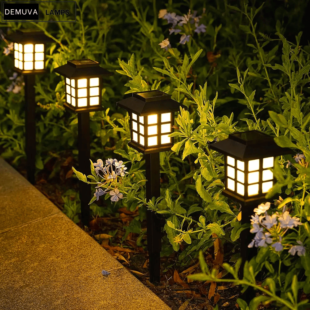 Illuminate your garden with this 8 Pack of Waterproof LED Solar Lights! Perfect for pathways and adding a decorative touch to your outdoor space! 🌟🌿✨ GardenGlow SolarLights - Demuva