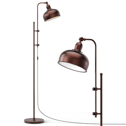 Industrial Floor Lamp with Adjustable Height and Lamp Head - Demuva