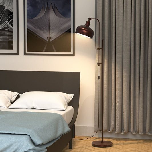 Industrial Floor Lamp with Adjustable Height and Lamp Head - Demuva