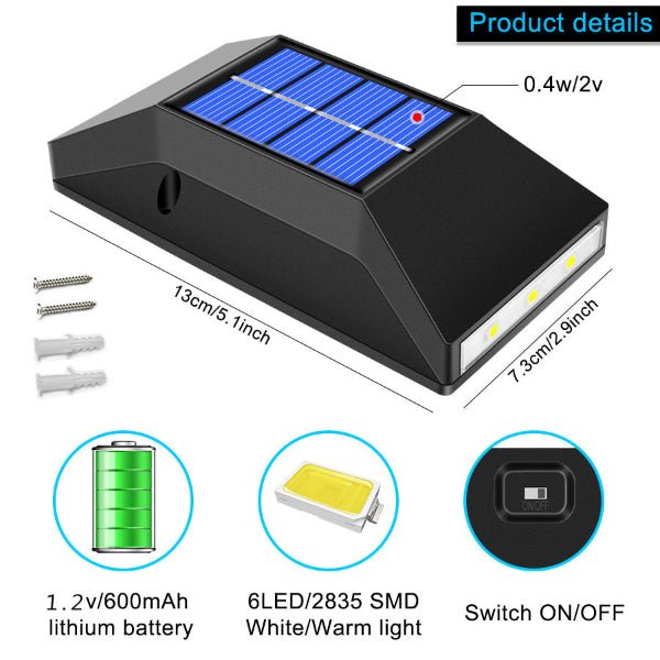 LumaRise Solar Up & Down Wall Light - Demuva