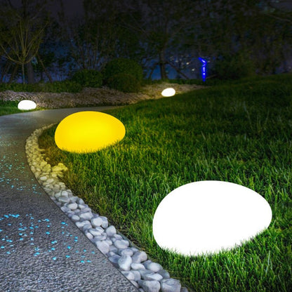 LumaStone Solar LED Garden Stone – Colour - Changing Remote - Controlled Grass Lamp - Demuva