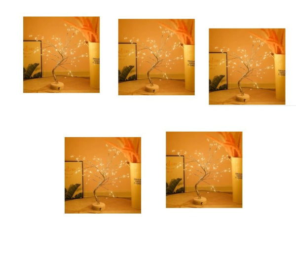 LumiTwig Copper Wire LED Tree Light – USB or Battery - Powered Bedroom & Event Decor Lamp - Demuva