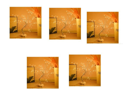 LumiTwig Copper Wire LED Tree Light – USB or Battery - Powered Bedroom & Event Decor Lamp - Demuva