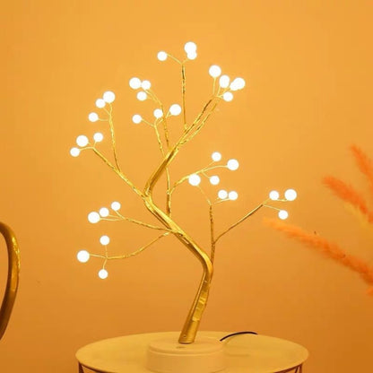 LumiTwig Copper Wire LED Tree Light – USB or Battery - Powered Bedroom & Event Decor Lamp - Demuva