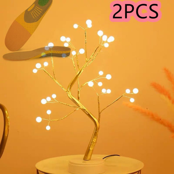 LumiTwig Copper Wire LED Tree Light – USB or Battery - Powered Bedroom & Event Decor Lamp - Demuva