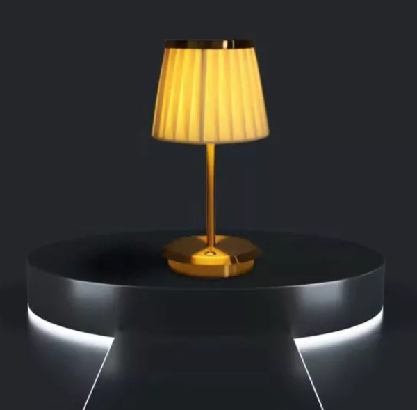 Lunara Antique Gold Cordless Table Lamp – Rechargeable Bedside Light - Demuva