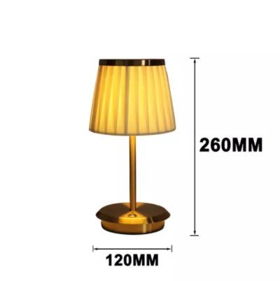 Lunara Antique Gold Cordless Table Lamp – Rechargeable Bedside Light - Demuva