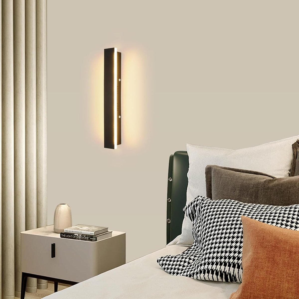 Modern Outdoor Wall Light 40cm Black Minimalist Long Fixture - Demuva