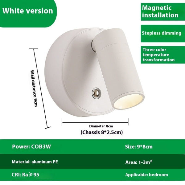 NoctaLite Wireless Wall Lamp – Rechargeable, Dimmable & Punch - Free - Demuva