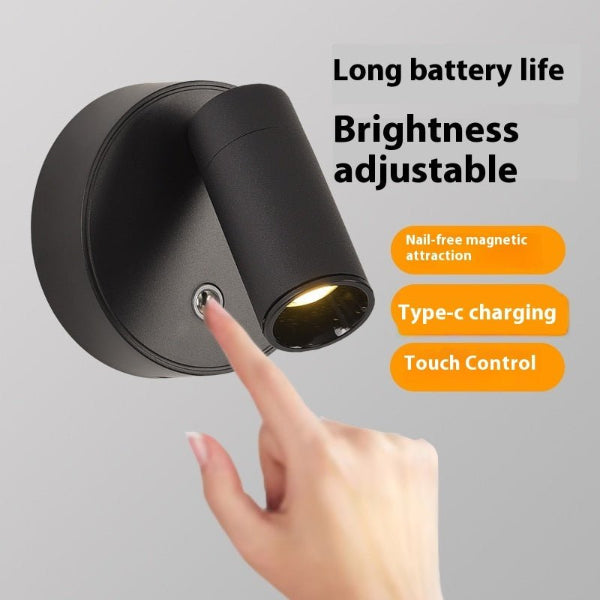 NoctaLite Wireless Wall Lamp – Rechargeable, Dimmable & Punch - Free - Demuva