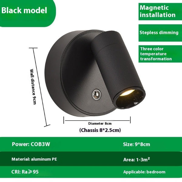 NoctaLite Wireless Wall Lamp – Rechargeable, Dimmable & Punch - Free - Demuva