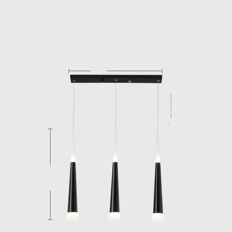 Nordova Single Pendant LED Chandelier – Modern Nordic Dining Light in Black - Demuva
