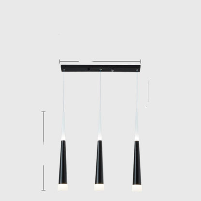 Nordova Single Pendant LED Chandelier – Modern Nordic Dining Light in Black - Demuva