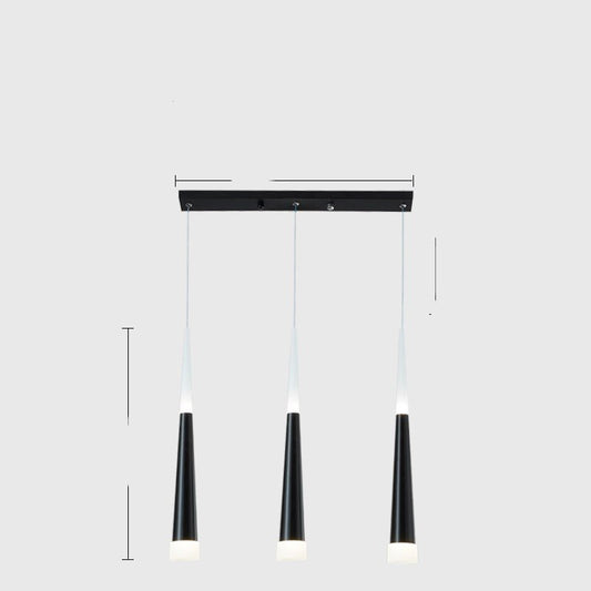 Nordova Single Pendant LED Chandelier – Modern Nordic Dining Light in Black - Demuva