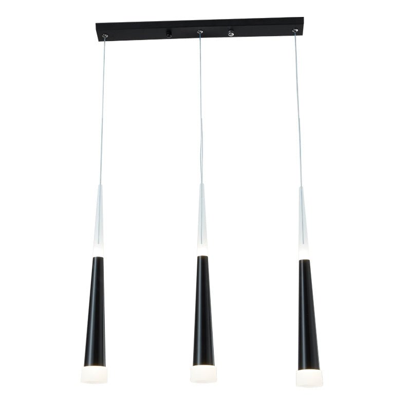 Nordova Single Pendant LED Chandelier – Modern Nordic Dining Light in Black - Demuva
