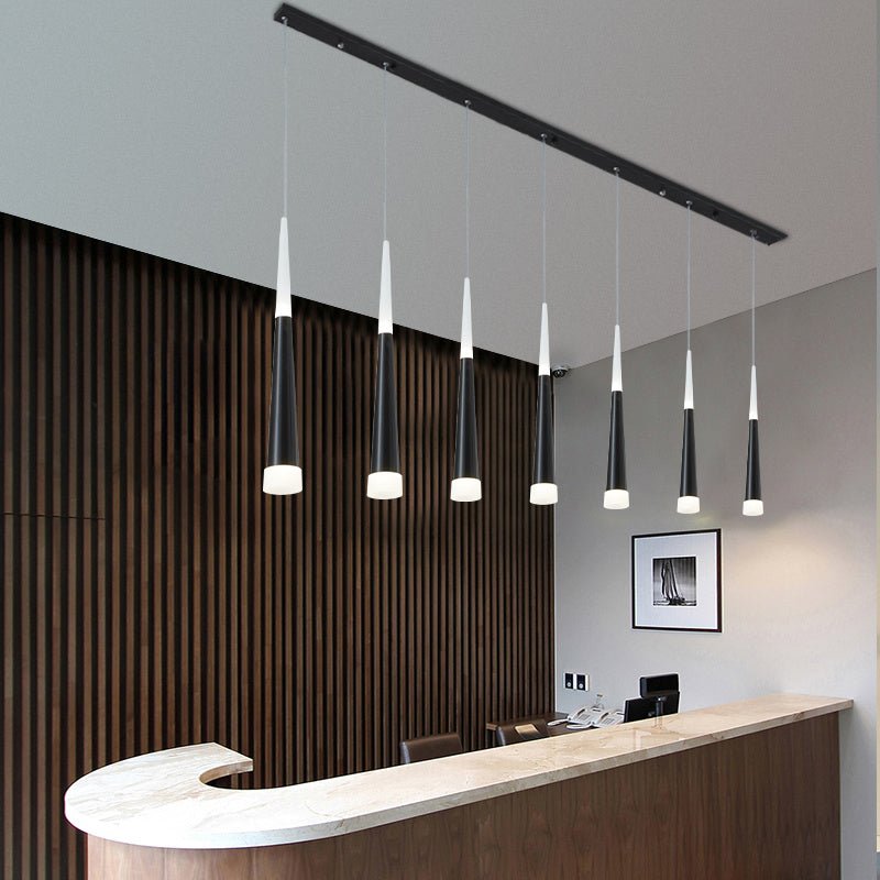 Nordova Single Pendant LED Chandelier – Modern Nordic Dining Light in Black - Demuva