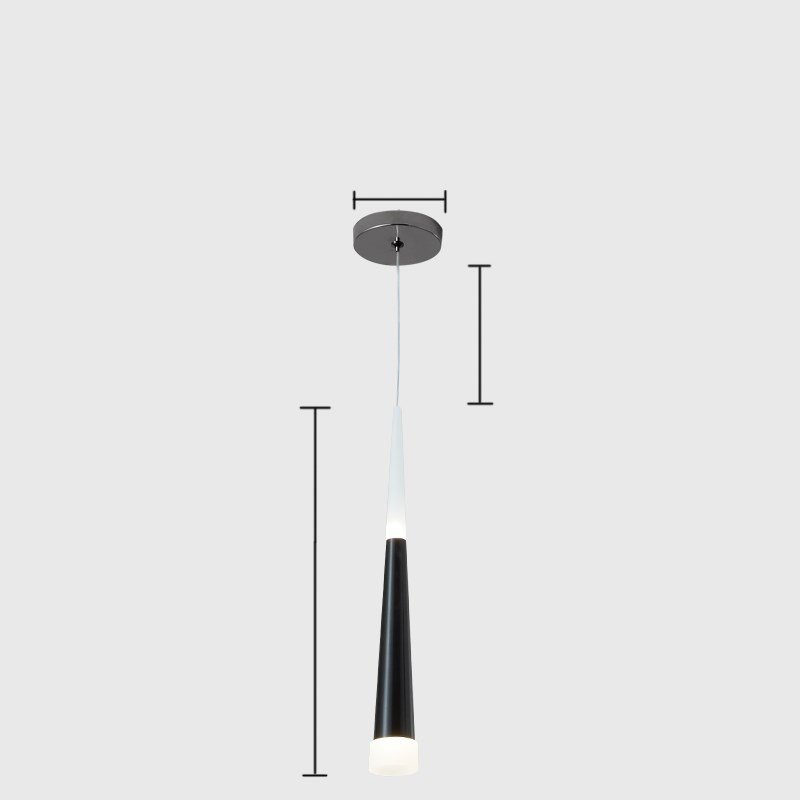 Nordova Single Pendant LED Chandelier – Modern Nordic Dining Light in Black - Demuva