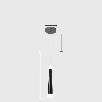Nordova Single Pendant LED Chandelier – Modern Nordic Dining Light in Black - Demuva