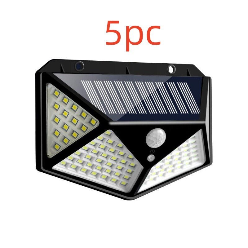 QuadraGuard 100 LED Solar Wall Light – PIR Motion Sensor, Waterproof & 4 - Sided Coverage - Demuva