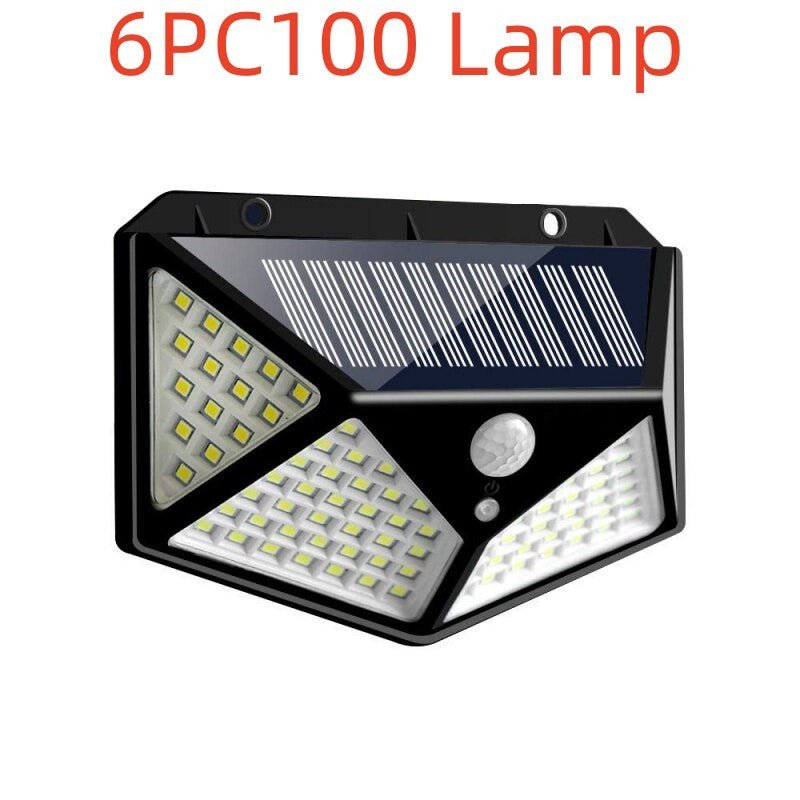 QuadraGuard 100 LED Solar Wall Light – PIR Motion Sensor, Waterproof & 4 - Sided Coverage - Demuva