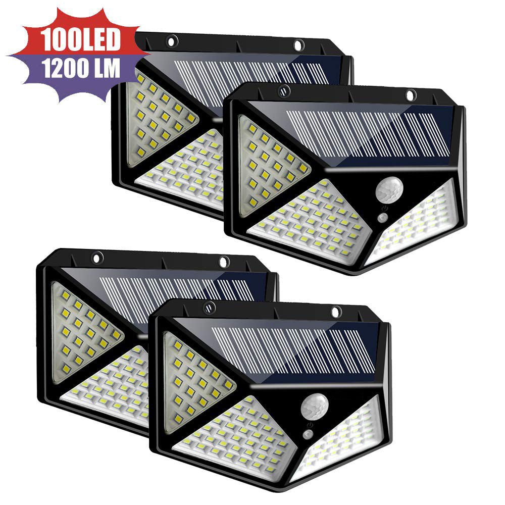 QuadraGuard 100 LED Solar Wall Light – PIR Motion Sensor, Waterproof & 4 - Sided Coverage - Demuva