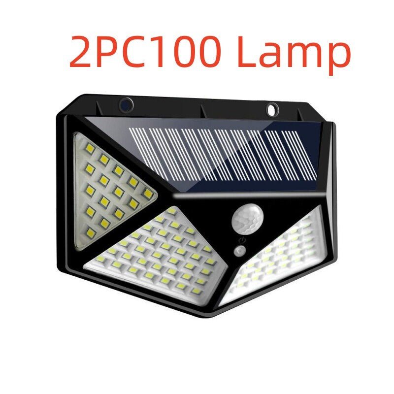 QuadraGuard 100 LED Solar Wall Light – PIR Motion Sensor, Waterproof & 4 - Sided Coverage - Demuva