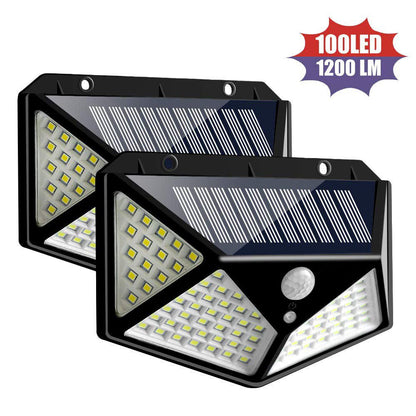 QuadraGuard 100 LED Solar Wall Light – PIR Motion Sensor, Waterproof & 4 - Sided Coverage - Demuva