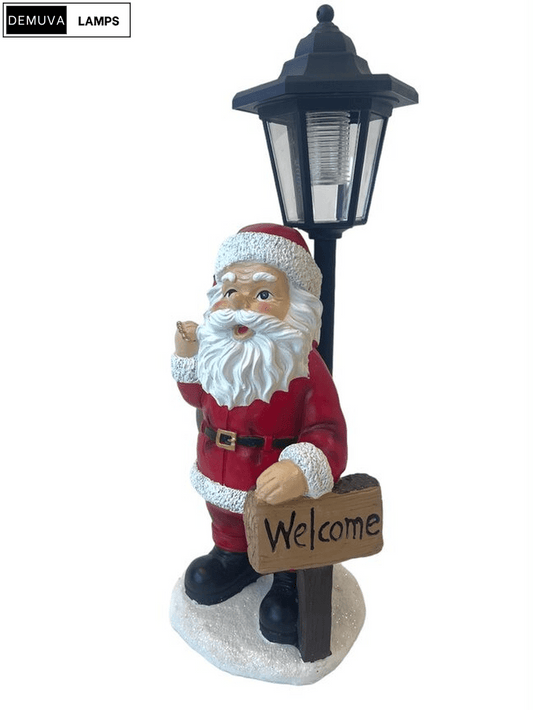 Santa Garden Ornament Solar Lamp Christmas Claus Home Decor Gift - Demuva