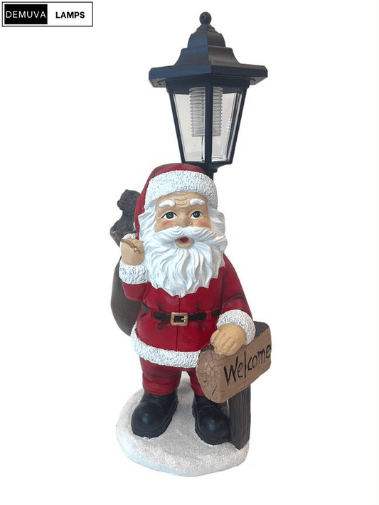 Santa Garden Ornament Solar Lamp Christmas Claus Home Decor Gift - Demuva