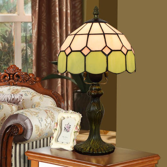Small Tiffany Lamp – Handcrafted Stained Glass Bedside Light - Demuva